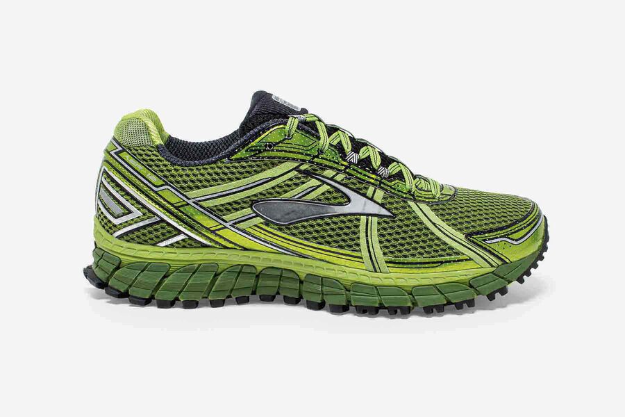 Brooks Adrenaline ASR 12 Mens UK - Trail Running Shoes - Green/Black 651-DFIJSU